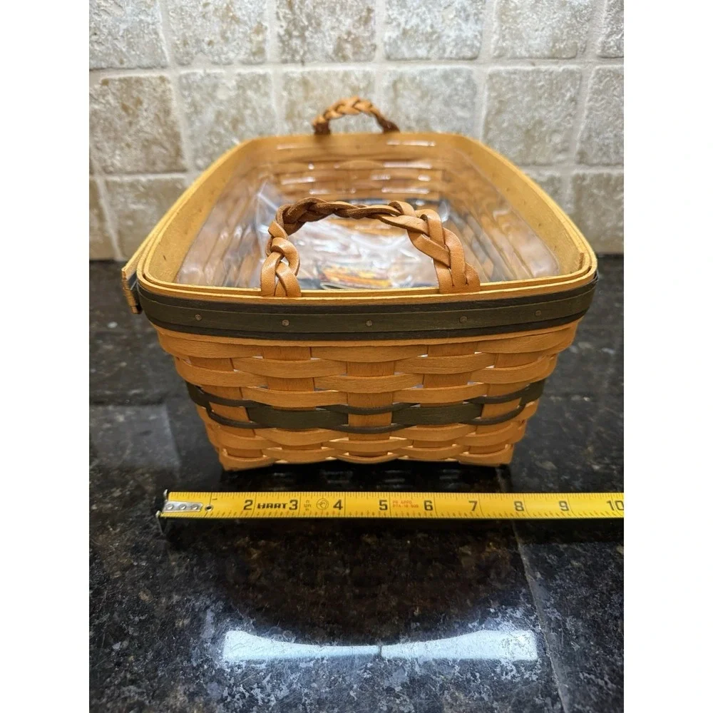 NEW Longaberger 1997 Collectors Club Welcome Home Basket: Box, Liner & Protector